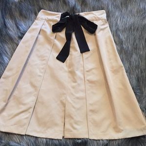 New Without Tags Zara Midi Beige Tie Skirt